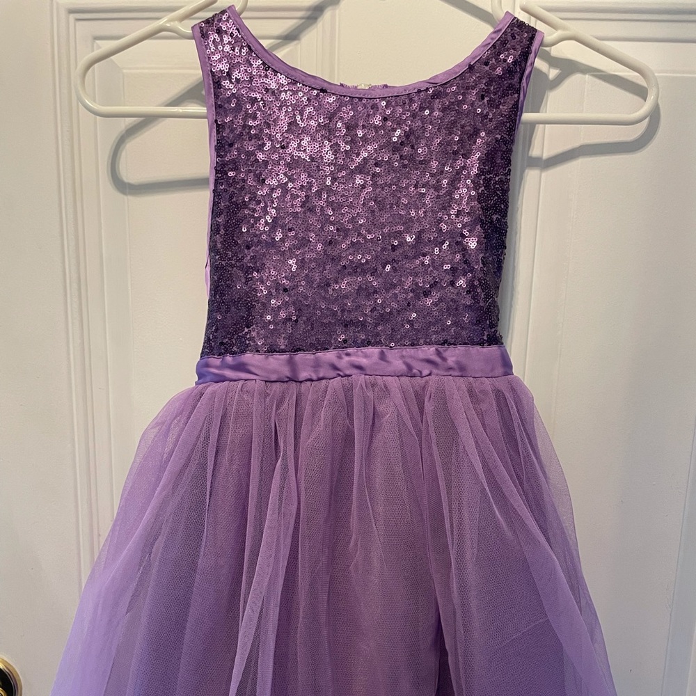 Girls Sequined purple dress